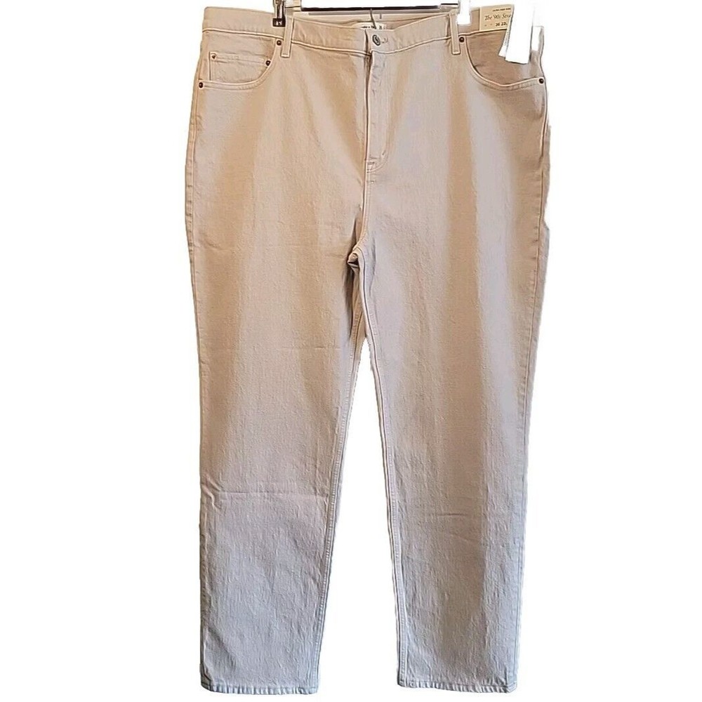Abercrombie & Fitch Jeans Womens 22L The 90’s Relaxed Jean High Rise Denim Beige